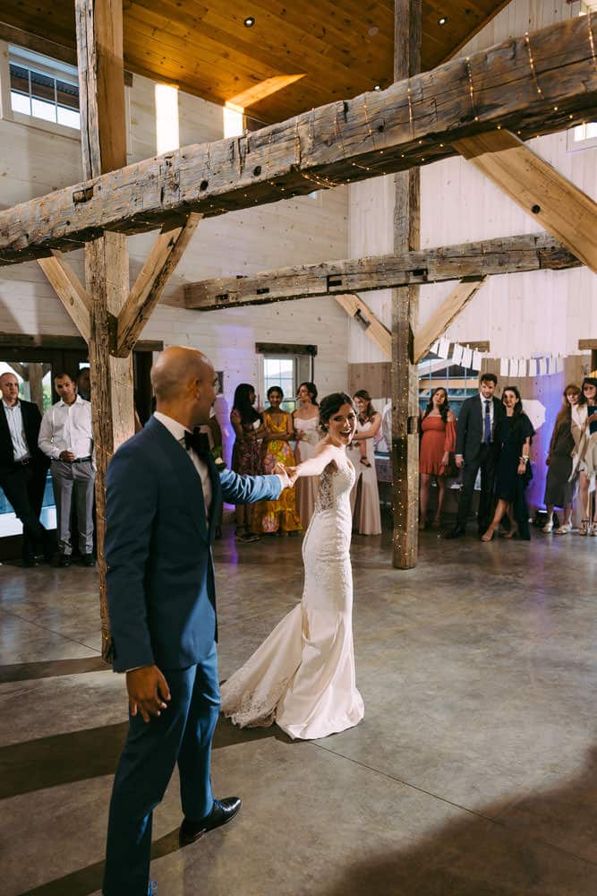 First dance at Wren's Roost reception